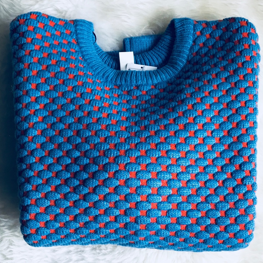 H&M Vibrant Blue and Pink Knit Sweater - Picture 5 of 5